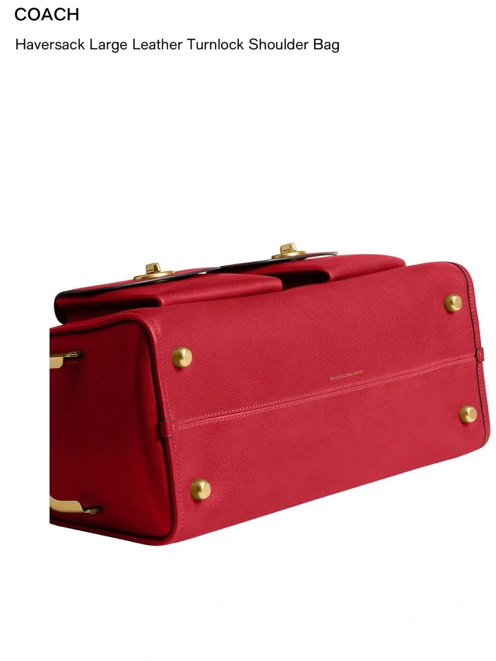 Coach Turnlock Haversack Bag (brass/scarlet)